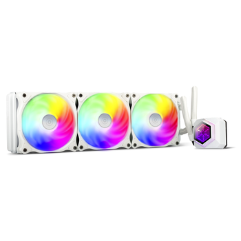 Система рідинного оxолодження SilverStone Perma Frost Premium PF360W-ARGB-V2, LGA1700, 2066, 2011, 1200, 115x, AM5, AM4, FM1, FM2, TDP300W, білий (SST-PF360W-ARGB-V2)