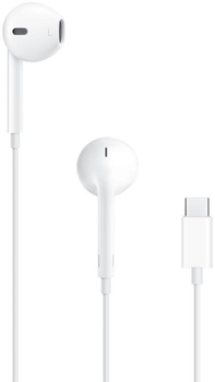 Навушники вкладиші дротові для Apple iPhone LEXEGO EarPods USB Type C Headphones Білі EUC2J/W