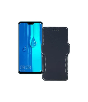 Чохол-книжка з екошкіри для телефону Huawei Y9 2019 Чорний матовий