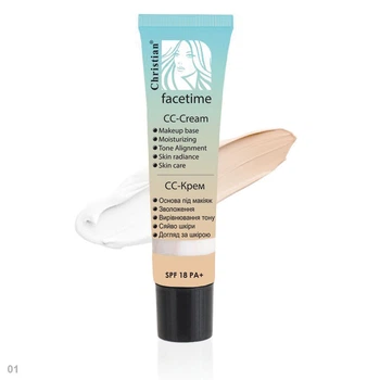 СС-Крем для обличчя SPF 18 PA+ Christian Facetime LF-530 № 01 Natural
