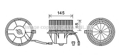 AI8375 AVA Вентилятор AUDI, VW (вир-во AVA) Ava (AI8375)