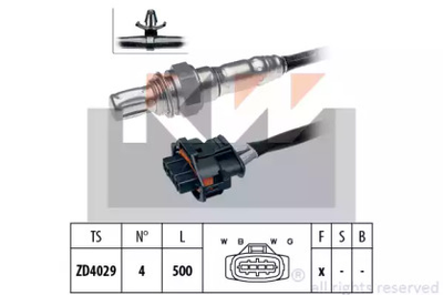 498 065 KW Лямбда-зонд (аналог EPS 1.998.065 /Facet 10.8065 ) KW (498065)