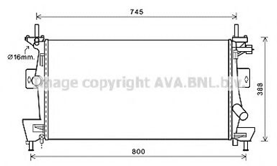 FD2475 AVA радіатор охолодження C-Max,Focus III 1.6 10- Ava (FD2475)