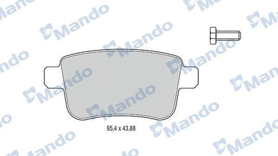 Комплект тормозных накладок, дисковый тормозMandoMBF015241 Mando (MBF015241)