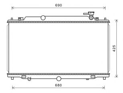 MZ2280 AVA Радіатор охолодження MAZDA 6 (GJ) (12-) (Ava) Ava (MZ2280)