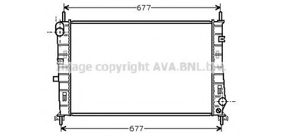FDA2165 AVA Радіатор охолодження двигуна FORD MONDEO 1997- (Ava) Ava (FDA2165)