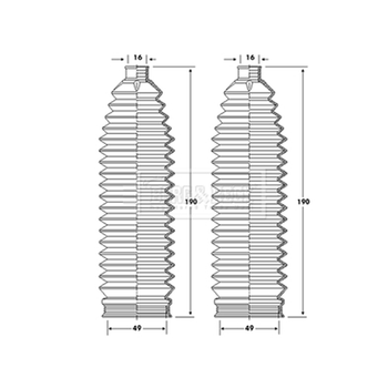 Комплект гофрованих кожухів, механізм рульового ке Borg & Beck BSG3421 Borg & Beck (BSG3421)