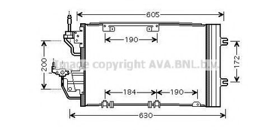 OL5454D AVA Радіатор кондиціонера Astra H, Zafira B Ava (OL5454D)