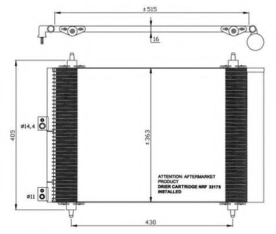 Конденсатор, система кондиционирования воздуха NRF 35843 NRF (35843)