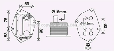 Радіатор оливний Ava (HY3459)