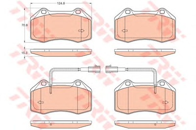 Комплект гальмівних накладок, дискове гальмоTRWGDB2045 TRW (GDB2045)