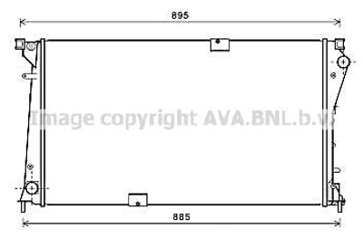 RTA2490 AVA Радіатор охолодження Trafic II, Opel Vivaro, Nissan 2.0/2.5dCi 06- Ava (RTA2490)