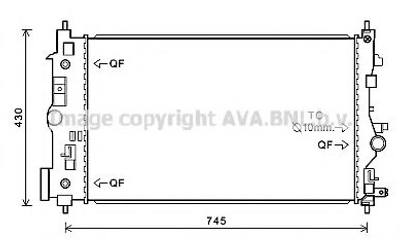 OL2546 AVA Радіатор охолодження CHEVROLET CRUZE, OPEL ASTRA J (вир-во AVA) Ava (OL2546)