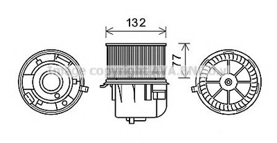 FD8572 AVA Вентилятор салону FORD TRANSIT (вир-во AVA) Ava (FD8572)