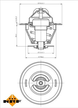 725036 NRF Термостат Ford Diesel,VAG,Opel NRF (725036)