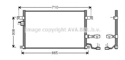 DW5056D AVA Радіатор кондиціонера Lacetti 05- Ava (DW5056D)