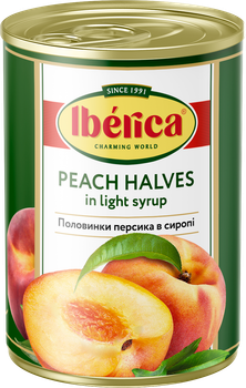 Консервированный персик половинками Iberica 410 г (8436024299908)