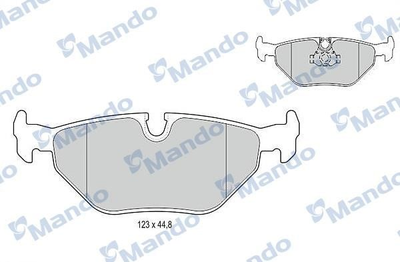 Комплект тормозных накладок, дисковый тормозMandoMBF015120 Mando (MBF015120)