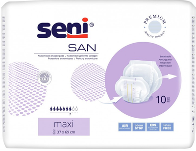 Анатомічні підгузки Seni San Maxi 10 шт (5900516800703)