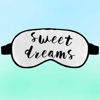 Маска для сна Sweet dreams Черная с принтом