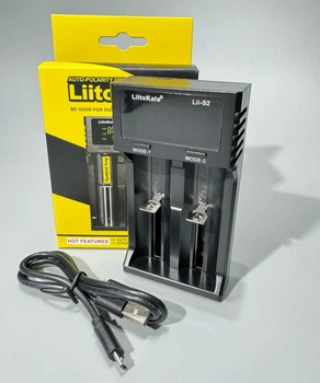 Зарядное для аккумуляторов с экраном на 2 канала LiitoKala Lii-S2, 2x-18650, 26650, АА, ААА Li-Ion, LiFePO4,