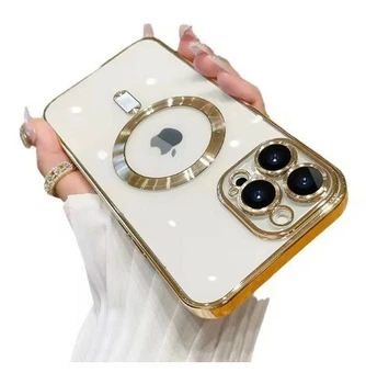 Чохол Metal Matte Case with MagSafe iPhone 15 Gold