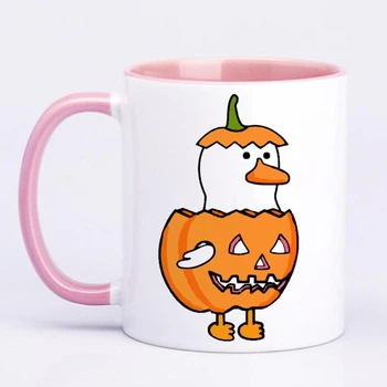 Чашка з друком "Helloween Duck" (колір рожевий) (20890)