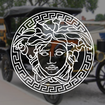 Наклейка на Авто/Мото на Стекло/Кузов " Версаче... Versace ТИП1 " белый цвет
