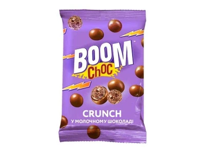 Драже BOOM CHOK 80г BOOM CHOC CRUNCH у молочному шоколаді шб
