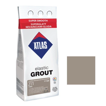 Фуга для плитки еластична ATLAS ELASTIC GROUT 1-7 мм 211 цементний 2 кг