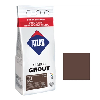Фуга для плитки эластичная ATLAS ELASTIC GROUT 1-7 мм 024 темно-коричневый 2 кг
