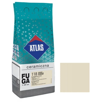 Фуга для плитки керамическая ATLAS CERAMICZNA 1-20 мм 118 жасминовый 2 кг