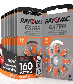 Батарейка Rayovac Extra ZA13, 160 штук, для слуховых аппаратов