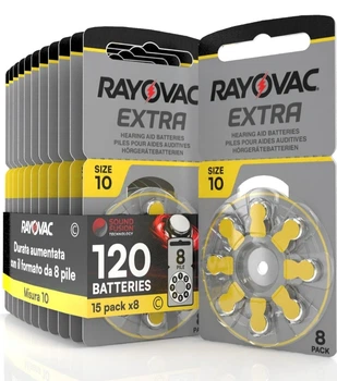 Батарейка Rayovac Extra ZA10 (PR70) -120 штук, для слуховых аппаратов