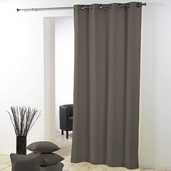 Zasłona zaciemniająca Douceur d'intérieur Essentiel taupe 140 x 280 cm (3574386035286)