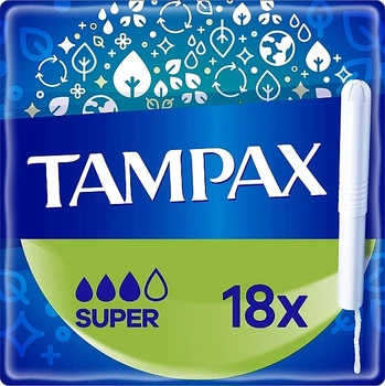 Тампоны с аппликатором, 18 шт. - Tampax Compak Super 18шт (1203502-136865)