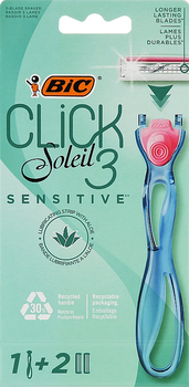 Жіноча бритва з 2 змінними касетами - Bic Click 3 Soleil Sensitive 2шт (1050399-99681)