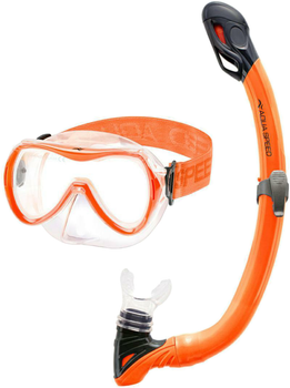 Набор маска и трубка Aqua Speed ALIZE FS + SAMOS 61090 (621-75) Унисекс OSFM Оранжевый (5905718610907)