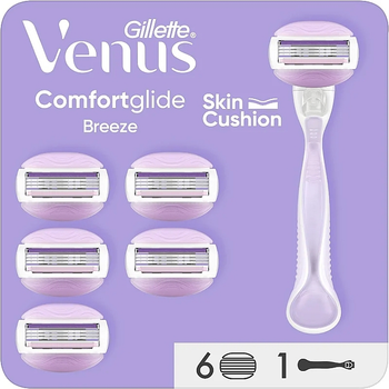 Бритва з 6 змінними касетами - Gillette Venus Comfortglide Breeze 6шт (1332975-6331828)