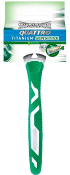 Одноразова бритва, 1 шт. - Wilkinson Sword Quattro Titanium Sensitive (1050655-69165)