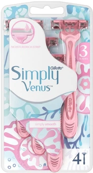 Одноразовые бритвенные станки, 4шт - Gillette Simply Venus 3 Simply Smooth 4шт (526895-10435915)