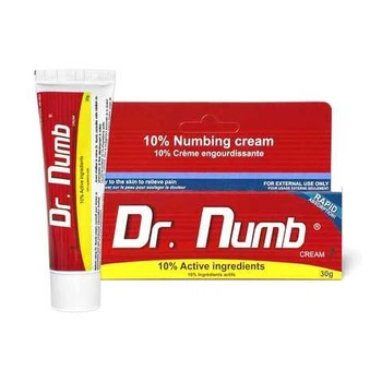 Анестезирующий крем (первичный) Dr.Numb 10% (5% лидокаин, 5% прилокаин, эпинефрин 0,1%) 30 г