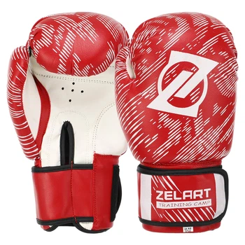 Перчатки боксерські PVC Zelart (розмір 4oz, Червоний) (MA-5018_Червоний_4_унції)