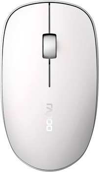 Мышь беспроводная Rapoo m200 Silent Bluetooth и 2.4 GHz 2 диапазона с тихим ходом клавиш белая