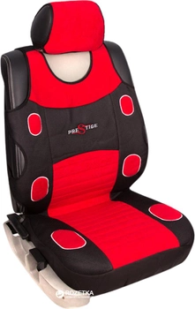 Накидка на сидіння Milex Prestige чорно-червона, повний комплект (AG-7249/7)