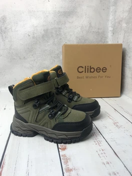 Черевики зимові дитячі на хлопчика Clibee 27р-17.5см Темно-зелений (1023)