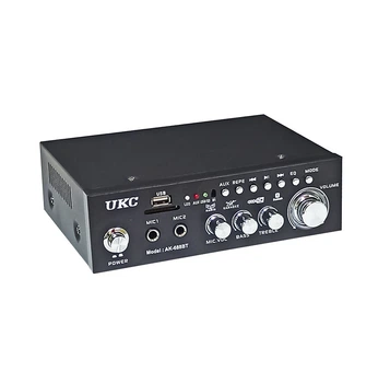 Підсилювач звуку UKC AK-688BT Bluetooth USB SD FM радіо стерео підсилювач 2x30W для колонок акустики аудіопідсилювач з пультом керування RCA караоке еквалайзер металевий корпус живлення 220V 12V для дому автомобіля та дачі