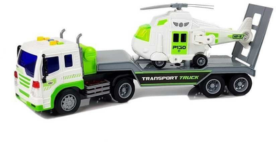 Autotransporter LEAN Toys z helikopterem 1:16 (5904665996829)