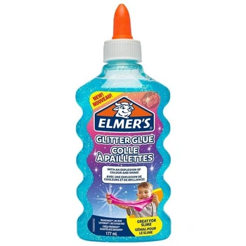 Клей Elmer's Glitter Glue 177 мл идеален для создания слаймов Элмерс Голубой (01050)