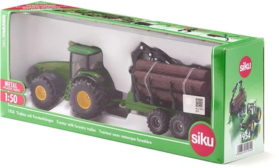 Трактор Siku з причепом для лісоматеріалів Farmer S1954 1:50 (4006874019540)